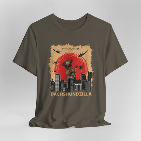 Dachshund Funny Dachshundzilla T-Shirt - Dachshund Shirt for Men