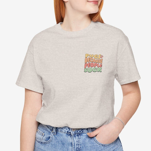 Pug Lover T-Shirt - Retro Pug Shirt for Women