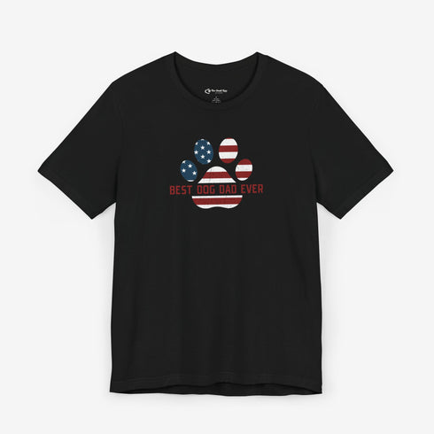 American Flag Dog Dad T Shirt - Dog Dad Gift