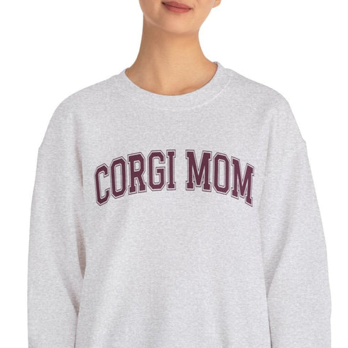Corgi Sweatshirt for Women - Corgi Mom Crew Sweatshirt