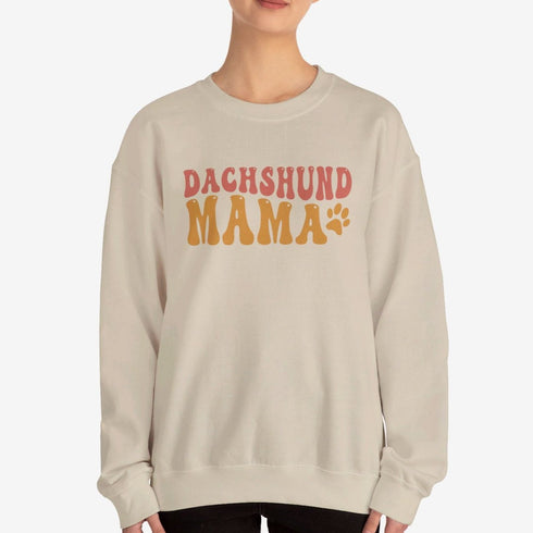 Dachshund Sweatshirt for Women - Dachshund Mom Crew Sweatshirt