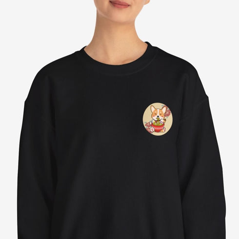 Corgi Sweatshirt for Women - Cute Kawaii Corgi Crew Sweatshirt