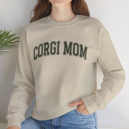 Corgi Sweatshirt for Women - Corgi Mom Crew Sweatshirt