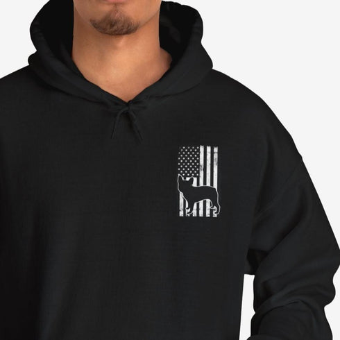 Frenchie Hoodie for Men - American Flag French Bulldog Hoodie
