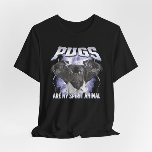Pug Metal Shirt - Black Pug T- Shirt for Women