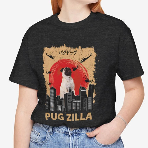 Pug Lover T-Shirt - Pugzilla Funny Pug Shirt for Women
