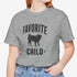 Funny Pug T- Shirt for Women - Favorite Child - Pug Mom Tee
