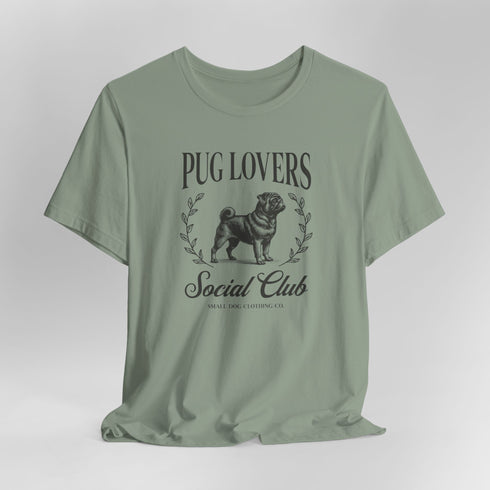 Black Pug Shirt for Women - Pug Lovers Club Tee