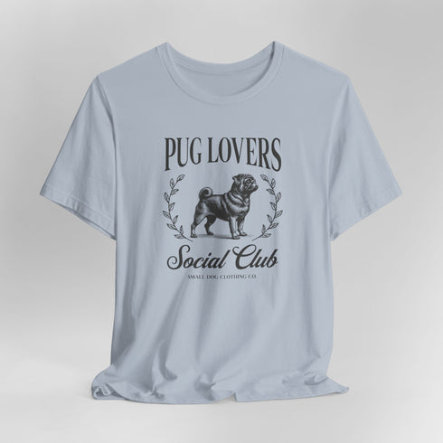Black Pug Shirt for Women - Pug Lovers Club Tee