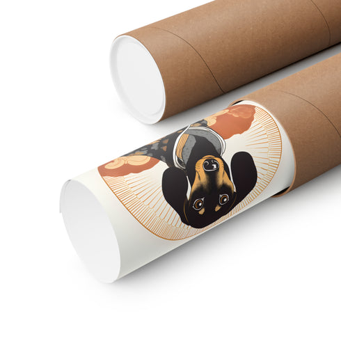 Dachshund Wall Art Print - Japanese Style Dachshund Portrait (No frame)