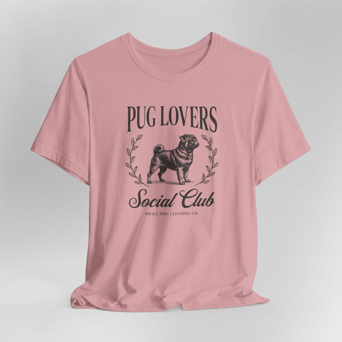 Black Pug Shirt for Women - Pug Lovers Club Tee