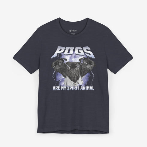 Pug Metal Shirt - Black Pug T- Shirt for Women