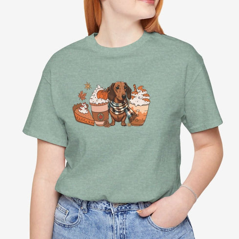 Dachshund Fall Tee - Dachshund Shirt for Women