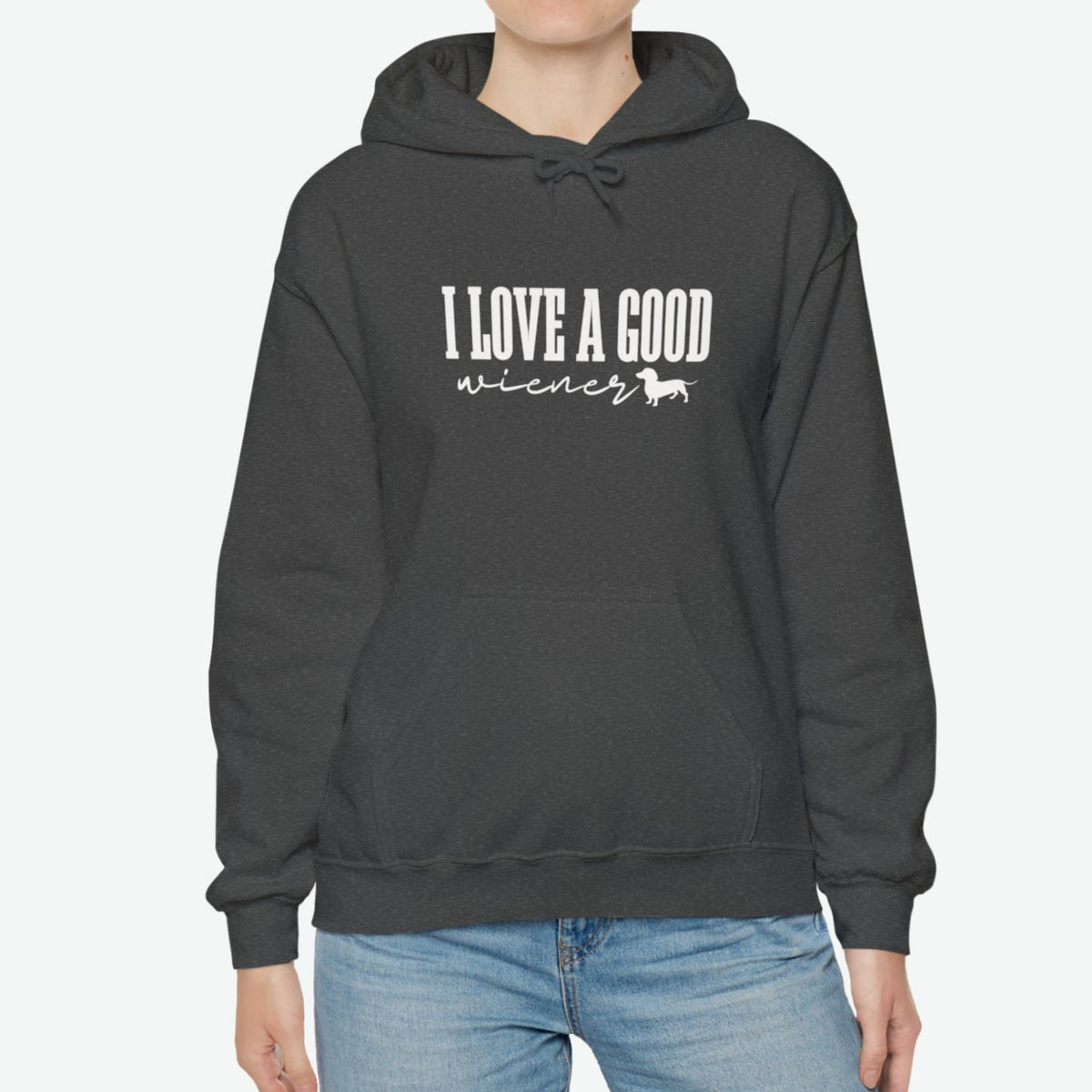 Nancy - Denim Dachshund Hoodie