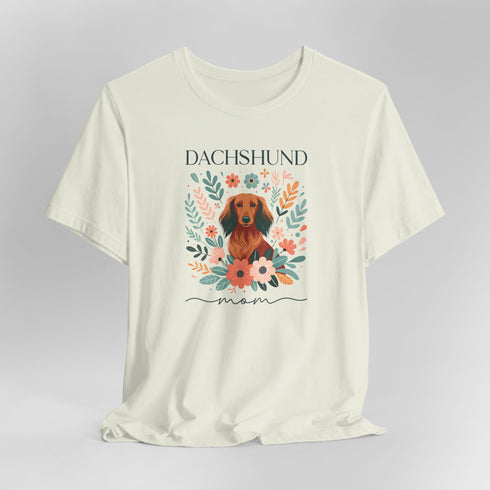 Dachshund T- Shirt for Women - Longhaired Dachshund Mom Shirt