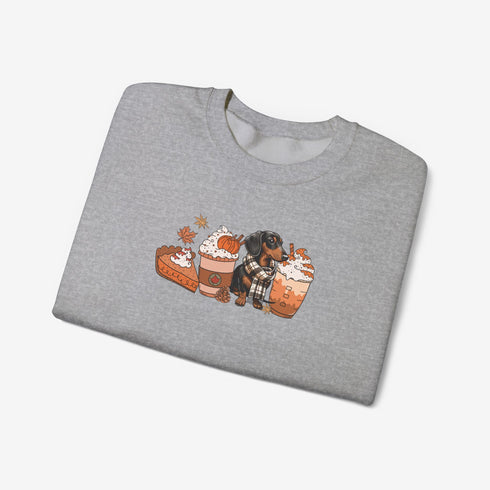 Dachshund Autumn Sweatshirt for Women - Crew Sweatshirt