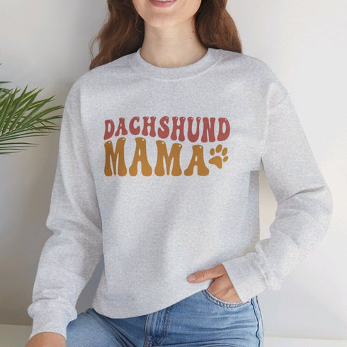 Dachshund Sweatshirt for Women - Dachshund Mom Crew Sweatshirt