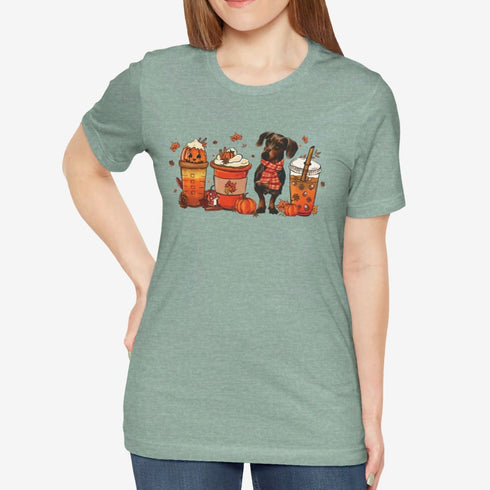 Dachshund T- Shirt for Women - Dachshund Autumn Shirt