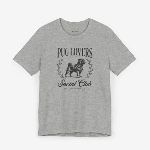 Black Pug Shirt for Women - Pug Lovers Club Tee
