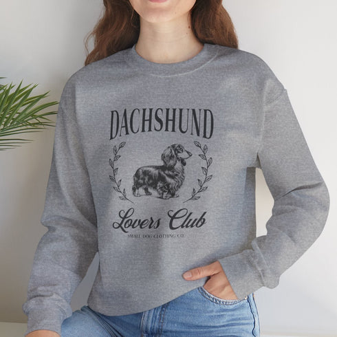 Longhaired Dachshund Sweatshirt for Women - Dachshund Crew Sweatshirt