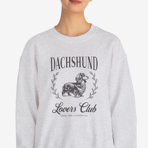 Longhaired Dachshund Sweatshirt for Women - Dachshund Crew Sweatshirt