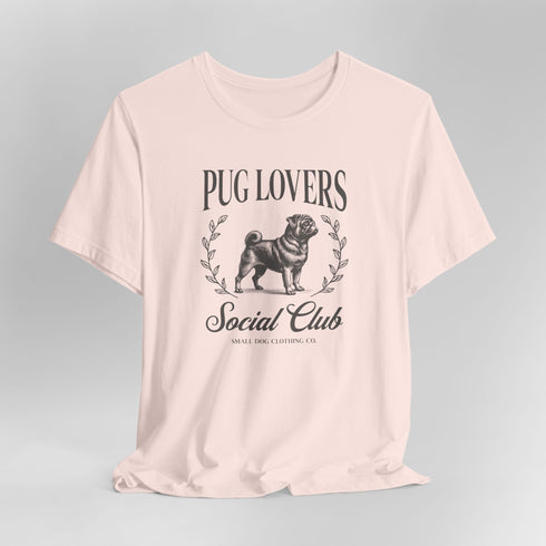 Black Pug Shirt for Women - Pug Lovers Club Tee