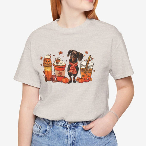 Dachshund T- Shirt for Women - Dachshund Autumn Shirt
