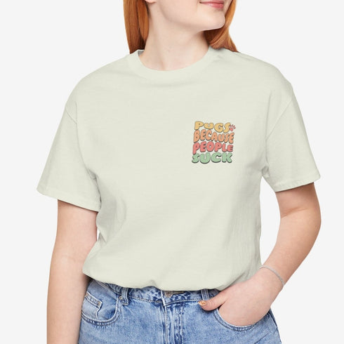 Pug Lover T-Shirt - Retro Pug Shirt for Women