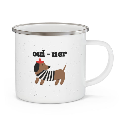 Enamel Dachshund Mug - Dachshund Home Decor