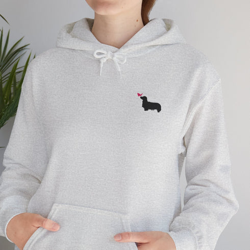 Longhaired Dachshund Hoodie for Women - Cute Dachshund Hoodie Sweatshirt