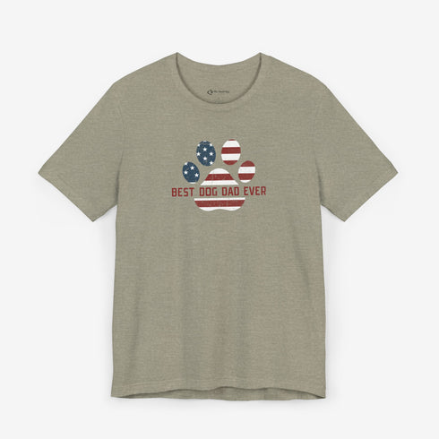 American Flag Dog Dad T Shirt - Dog Dad Gift
