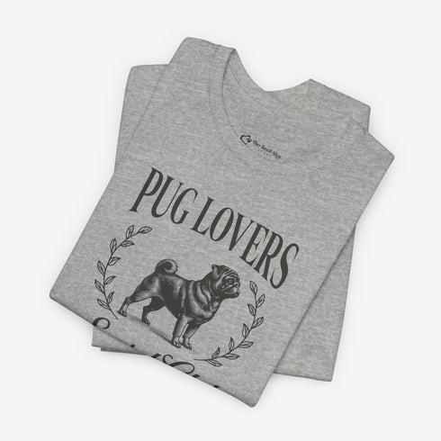 Black Pug Shirt for Women - Pug Lovers Club Tee
