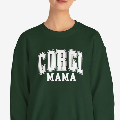 Corgi Sweatshirt for Women - Corgi Mom Crew Sweatshirt