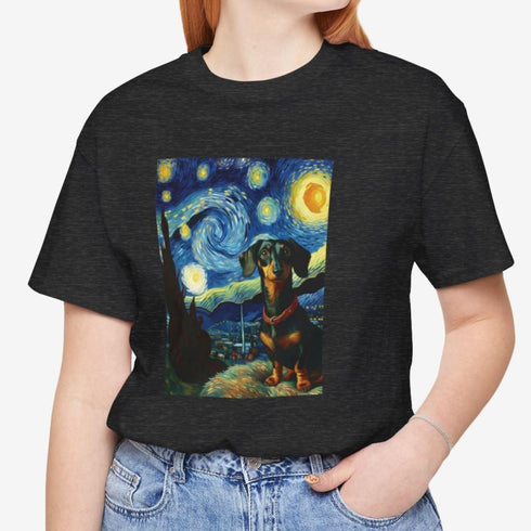 Dachshund Tee for Women - Dachshund Van Gogh T- Shirt