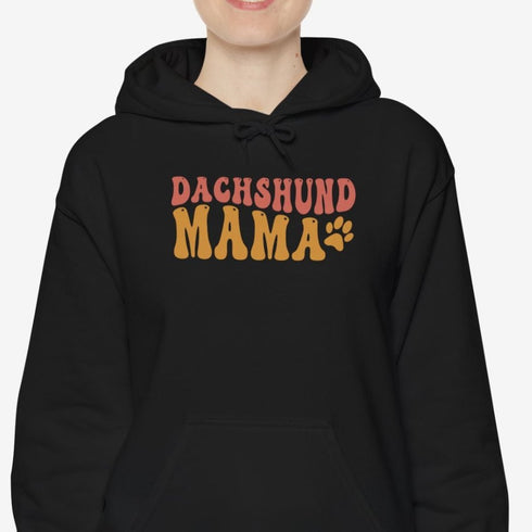 Dachshund Hoodie - Retro Dachshund Mom Hoodie - Dachshund Gift
