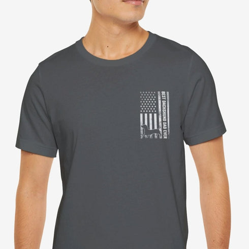 Dachshund Dad T- Shirt for Men - Best Dachshund Dad Tee for Men