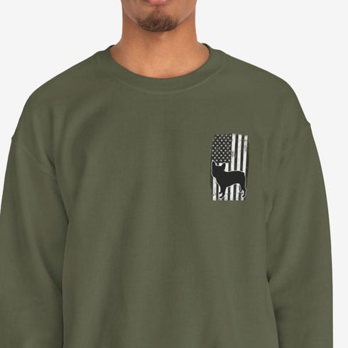 French Bulldog American Flag Sweatshirt for Men