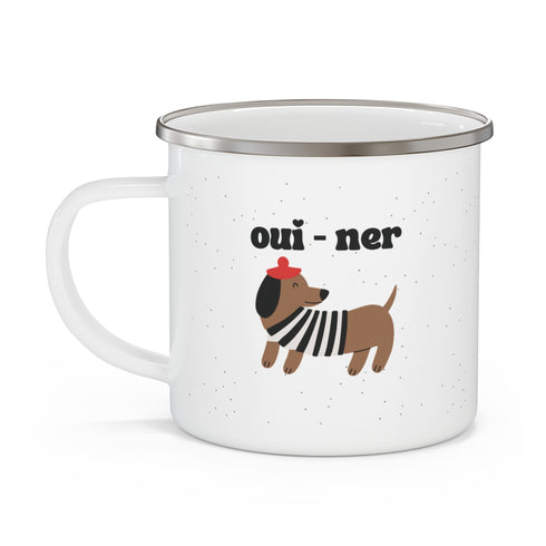 Enamel Dachshund Mug - Dachshund Home Decor
