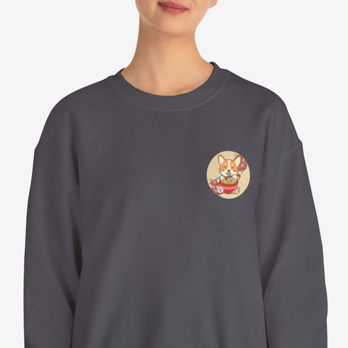 Corgi Sweatshirt for Women - Cute Kawaii Corgi Crew Sweatshirt