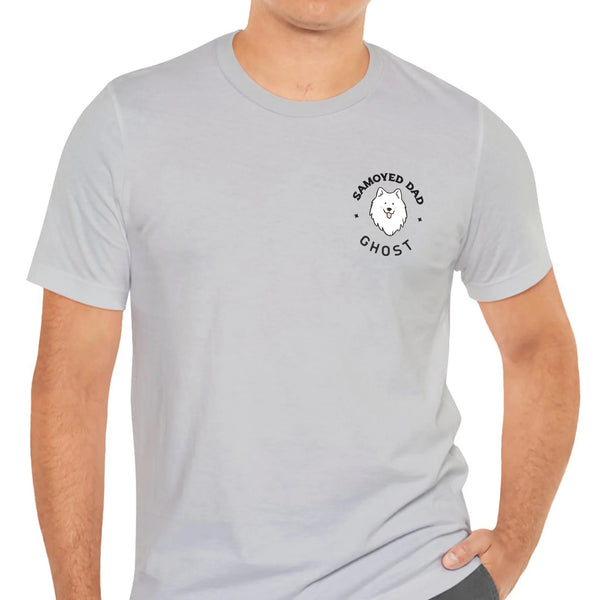 samoyed dad t-shirt light gray