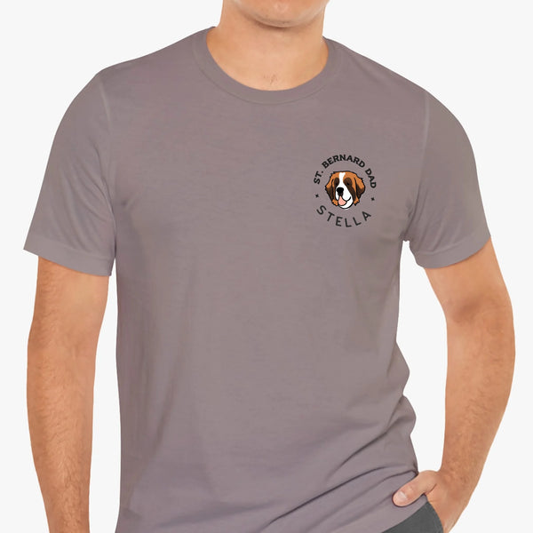 saint bernard dad t-shirt brown