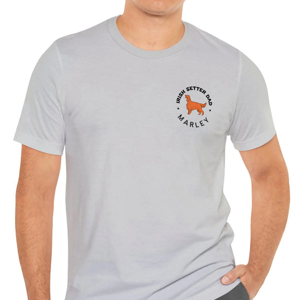 Irish Setter dad t-shirt light gray
