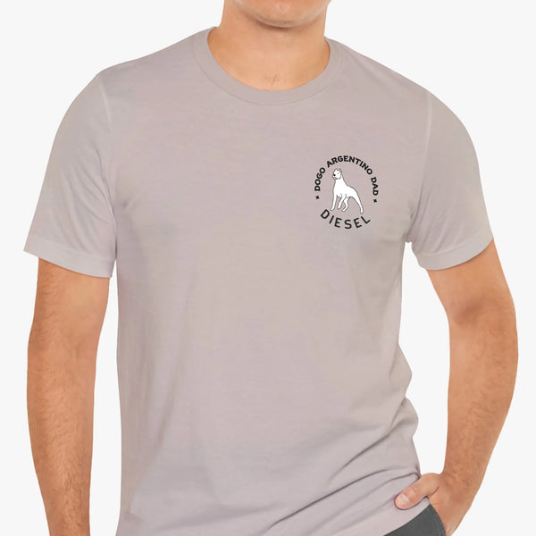 dogo argentino dad t-shirt cool gray