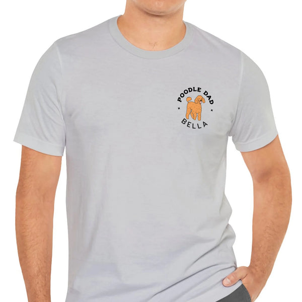 poodle dad t-shirt light gray