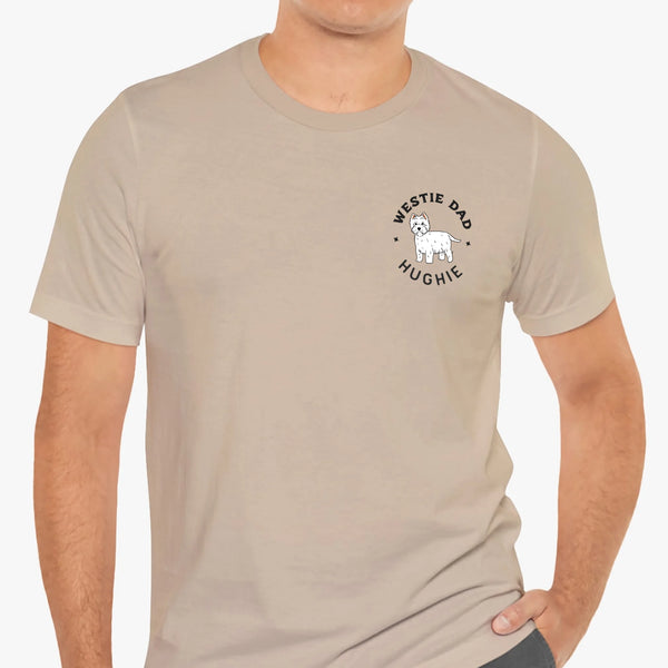westie dad t-shirt tan