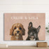 Custom Pet Canvas Painting 2 pets 24x16