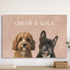 Custom Pet Canvas Painting 2 pets 30x20