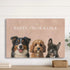 Custom Pet Canvas Painting 3 pets 24x16
