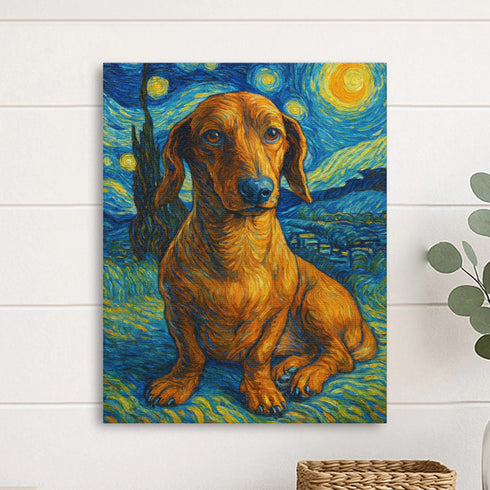 Custom pet canvas van gogh painting style 11X14 VERTICAL