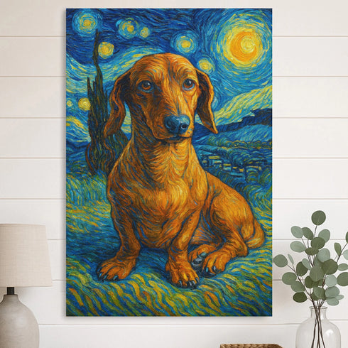 Custom pet canvas van gogh painting style 20X30 VERTICAL